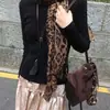 Turismo no Oeste de Sichuan! Lenço de Seda Estampa Leopardo, Xale Estilo Retrô, Lenço Fashionável Sexy, Novo Lenço de Gaze 2025, Lenço de Seda Deserto