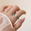 Anillo de Perla de Agua Dulce y Turquesa, Diseño Femenino y Moderno, Sensación de Lujo Ligero, Anillo Elástico y Ajustable