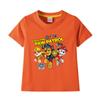 Ropa infantil de dibujos animados del equipo Wang Wang, una generación de niños, camiseta de manga corta de algodón, abrigo naranja, camiseta para bebé niño