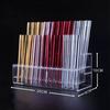 Soporte de exhibición transparente acrílico doble capa superior e inferior poroso Estante de exhibición para bolígrafos de tinta, bolígrafos, lápices ventas directas de fábrica