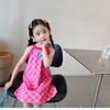 Ropa Infantil Jella Vestido de Tirantes para Niñas Verano 2025 Bebé Rojo Rosa Estilo Coreano Vestido Falda de Playa para Niños Pequeños y Medianos