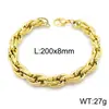 Pulseira Cuban Hemp Flower de Aço Inoxidável Simples e de Alta Qualidade para Homens e Mulheres, Versátil Estilo Ins Pulseira de Aço Titânio Dourado 18K
