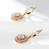 Pendientes de Encaje Calado Redondos con Diamante Blanco Color Dorado Champagne Transfronterizos Europeos y Americanos Moda Otoño e Invierno Circonita Micropavimentada Accesorios Versátiles