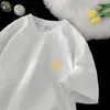 Camiseta de manga corta de algodón de 260G para hombre, estilo chino de verano, holgada, cuello redondo, manga corta, camiseta de verano para hombre, UPF50