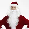 Barba peluca de traje de Santa Claus extralarga, peluca extendida de Santa Claus, peluca cosplay de Santa Claus navideño