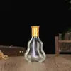 Garrafa de Vidro Transparente Espessada para Bebidas Alcoólicas Atacado Pacote 0,5kg 500ml Garrafa Selada para Bebidas Alcoólicas Caseiras Garrafa de Vinho com Bolhas