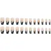Unhas Postiças Kitty Glitter Estilo Francês Extra Longas Ballet, Unhas Postiças Desenho Animado Doces e Descoladas, Kit Versátil com 24 Peças para Nail Art Atacado