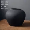 Jingdezhen Cerámica Hidropónica Negra Juego de 3 Piezas Adornos de Flores Secas Decoración de Entrada para el Hogar Jarra de Cerámica Hidropónica Estilo Chino Simple
