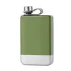 Cantil Pequeno de Aço Inoxidável 304 Transfronteiriço 9oz Quadrado Meio Libra Portátil para Exterior Metal Personalizado Plano Atacado Cantil Portátil