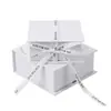Caja de Joyería con Tapa abatible, Caja de Joyería de Papel Hecha a Mano, Caja de Regalo de Empaque de Lujo Ligero para Anillos y Collares, Caja de Almacenamiento de Joyería para Pendientes y Pulseras