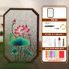 Kit de Materiales de Esmalte Filigrana Hecho a Mano DIY Cloisonné Adorno para Bandeja de Té Filigrana Cloisonné Bandeja de Vidrio Posavasos de Té