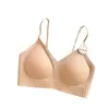 Sujetador de verano ultrafino sin costuras para mujeres con poco busto, con un soporte suave tipo gelatina, cobertura lateral del pecho, diseño anti-caída y un hermoso estilo en la espalda