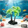 Plantas acuáticas artificiales acuario paisaje planta verde coco bonsái decoración árbol de coco artificial decoración mini micro paisaje