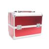 Caja de Maquillaje Portátil Puerta a Puerta, Caja Portátil de Aleación de Aluminio para Manicura y Herramientas para Pestañas, Caja de Almacenamiento Profesional para Maquillista de Tatuajes