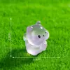 Micro-paisagem Desenho Animado Esquilo Luminoso Jardinagem Paisagismo Decoração DIY Acessórios de Saco Surpresa Mini Enfeites de Mesa