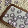 Cristal Rosa Branco Natural Estrela Caixa de Terra Cheia Diamante Caixa Macarrão de Ovo Retrô Simples