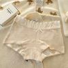 Calzoncillos Boxer Antibacterianos de 10A para Mujer, Tipo a Algodón Crudo Dos en Uno, Algodón Puro con Entrepierna Extendida de Cintura Media que Cubre la Cadera