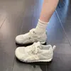 Nuevos Zapatos Deportivos de Suela Suave Estilo Coreano Primavera/Verano Zapatos Forrest Gump con Cordones Zapatos de Entrenamiento Alemanes para Mujer Malla Transpirable Mocasines Casuales
