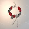 Pulsera de Cuentas de Vidrio Bolsa de la Suerte Estilo Chino como Fuego Nuevo Pulsera de Temperamento Moda China Joyería de Tendencia Nacional de Alta Gama