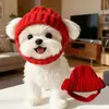 Set de Sombrero y Bufanda Tejidos para Mascotas, Universal para Gatos y Perros, Calentador de Cuello para Primavera y Otoño, Venta al por Mayor desde Fábrica, Accesorios para Salidas de Mascotas