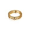 Anillo unisex rectangular de cadena con hebilla de acero de titanio, suministro directo de fabricantes de joyería, diseño de industria pesada, anillo de metal