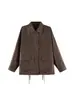 Chaqueta Nueva Estilo Coreano Otoño e Invierno 2025 Evertrue para Mujer Solapa Manga Larga Abrigo Holgado 92269