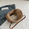 Bolso de Paja para Mujer de Gran Capacidad Tipo Cubo 2024 Nuevo Versátil Diseño de Nicho Bolso de Hombro Estilo Coreano Bolso Tote Moderno