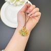 Novo colar de ouro de areia vietnamita estilo palácio flores e plantas borboleta pingente de cadeado ruyi estilo étnico feminino joia de longa duração sem descoloração