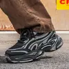 Zapatos de papá de malla transpirable estilo coreano de moda para hombre, retro de primavera y otoño, suela gruesa, antideslizantes, deportivos, casuales, modernos, zapatillas para correr