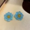 Aretes de Flor de Jade, Aretes de Flor de Resina con Pasador de Plata, Aretes Sencillos y de Moda, Exquisitos y de Alta Gama Versátiles Accesorios para Orejas Venta al por Mayor