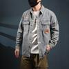 Nuevas Camisas de Mezclilla para Hombre de Otoño e Invierno, Camisas Holgadas de Manga Larga Guapas de Marca Tendencia, Chaquetas y Tops Estilo Americano