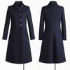 Casaco de Lã para Trabalho Feminino de Comprimento Médio Inverno Acolchoado Espesso Casaco de Lã Uniforme de Aeromoça Joalheria Roupas de Trabalho