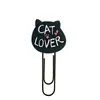 Marcador de Página Novo Desenho Animado Animal Gatinho Transfronteiriço Clips de Papel Coloridos DIY Clips de Papel Grandes para Escritório Criativos e Fofos