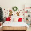 Decoración Festiva Creativa de Ardilla de Papá Noel Pegatinas de Pared para Dormitorio Sala de Estar Pared de Fondo Decoración del Hogar Pegatinas de Pared Autoadhesivas P