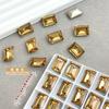 Taladro rectangular de ángulo recto Super Flash k9 Cristal taladro Cara Shi Yue mono pequeño diamante de color cristal taladro de azúcar cuadrado joyería para uñas al por mayor