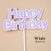 Decoração de Bolo Estilo Simples Feliz Aniversário Camada Dupla Felizaniversário Decoração de Confeitaria Plug-in