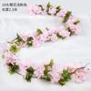 Ratán de rosas artificiales decorativo colgante flor enredadera flor artificial Vid planta cubretubos de aire acondicionado de flores de plástico para interiores
