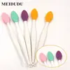 Cepillo Maquillaje Doble Cara Personalizado Puntos Negros Cepillo Labios Silicona Cepillo Facial Palo Limpiador Punta de Nariz Ala de Nariz Herramienta de Belleza Cuidado de la Belleza