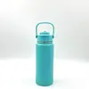 Diseñada Especialmente para Uso Transfronterizo, Termo de Acero Inoxidable 304 de Gran Capacidad con Asa para Exteriores, Botella con Espacio para Doble Bebida, Botella de Agua Deportiva Portátil