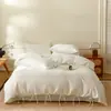 2026 Nuevo Modelo Jacquard 100% Algodón Hotel Blanco Puro Sin Teñir Juego de Cuatro Piezas Sábana para Cama de Estudiante Juego de Tres Piezas a Cuadros - Estilo Dos