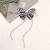 Bordado de borboleta com franja de contas de cristal antigo, broche DIY, grampo de cabelo, acessório para cabelo, bolsa feminina, acessórios de vestuário