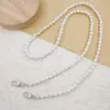 Bolso Cruzado de Perlas Irregulares Lanyard Largo Portátil para Teléfono Móvil Lanyard Sencillo de Perlas para Teléfono Móvil Cadena para Teléfono Móvil Cadena Cadena
