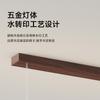 Lustre de restaurante minimalista Zen nogueira novo estilo chinês antigo mesa de jantar LED lâmpada longa de uma palavra