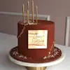 Decoração de bolo de aniversário acrílico estilo ins transfronteiriço feliz aniversário decoração de bolo de aniversário quadrado acrílico