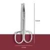 Recortador de Pelo Nasal Tijeras para Pelo Nasal de Acero Inoxidable Cuchillo Manual para Recortar Pelo Nasal Tijeras para Pelo Nasal de Cabeza Redonda para Mujeres Hombres Artefacto para Eliminar Pelo Nasal