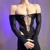 Lencería Sexy de Lóbulo, Body Ajustado Sedoso Luminoso con Calados, Uniforme Seductivo, Atuendo de Malla Erótico, Tallas Grandes, Body de una Pieza al por Mayor