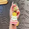 Llavero de Árbol de Navidad Tejido de Lana Original Lindo Oso de Dibujos Animados Colgante de Bolsa de Peluche Navideña Pequeño Regalo