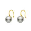 Pendientes Redondos de Perla en Plata de Ley S925 Estilo Retro Francés para Mujer, Lujo Ligero, Simples y Versátiles, Ganchos de Pendiente de Zapato de Tacón Alto, Pendientes de Botón, Pendientes