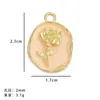 Acessórios Populares Transfronteiriços de Liga em Forma de Rosa Pingente Gota de Óleo Brincos DIY Fornecimento de Acessórios de Joalheria