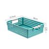 Caja de almacenamiento de escritorio color Morandi cesta de almacenamiento cesta para verduras distribución cocina juguete marco organizador rectangular de plástico